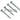 Fan Screws - #6 X 1 1/4"  - Stainless Steel - Set of 4