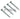Fan Screws - #6 X 1 1/4"  - Stainless Steel - Set of 4