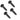 Fan Screws - #6 X 3/8" Black Oxide - Set of 4