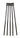 Low Profile Cable Ties 7-1/2" Black - Set of 5