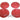Premium Rubber Feet for PC Cases (4/pkg) - UV Red