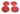 Premium Rubber Feet for PC Cases (4/pkg) - UV Red