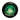 Rocker Switch - Black with Full Green Lens