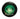 Rocker Switch - Black with Full Green Lens