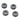 Rubber Isolation Washers - 3/16 ID x 5/16 OD - Set of 4