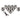 PrimoChill 1/2in. Rigid RevolverSX Series Fitting – Silver Nickel – 12 Pack