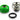 PrimoChill 1/2in. Rigid RevolverSX Series Fitting – UV Green – 12 PackF-RSX12-UG-12