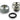 PrimoChill 1/2in. Rigid RevolverSX Series Fitting – UV Silver Blue – 6 PackF-RSX12-USB-6