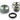 PrimoChill 1/2in. Rigid RevolverSX Series Fitting – UV SIlver BlueF-RSX12-USB
