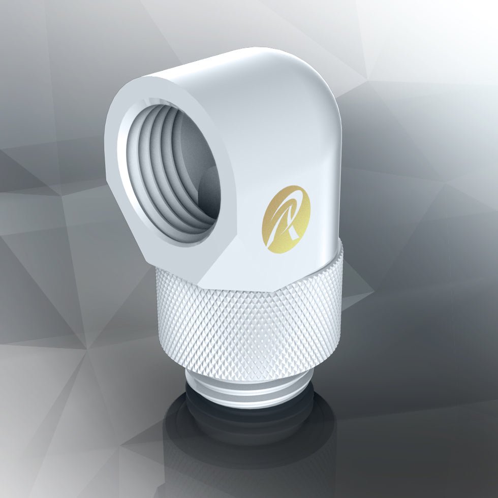 Raijintek RAI - G1/4 Fitting MF0906 White 6 PACK (90 degree copper fitting) - Thumbnail 3