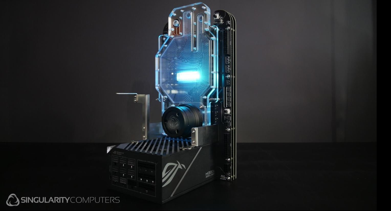 Singularity Computers Phantom 2 ITX Case D5 Reservoir Distribution Plate & VGPU - Thumbnail 5