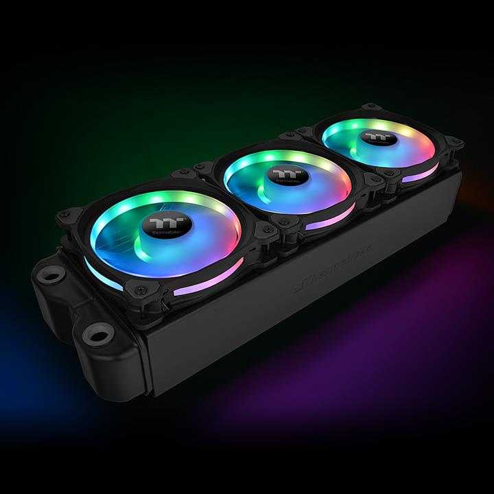 Thermaltake Riing Quad 14 RGB Radiator Fan TT Premium Edition 3 Pack - Black