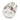 Vandal Resistant Illuminated Momentary Switch - Silver - 22/19mm - White Ring