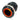 Vandal Resistant Illuminated Latching Switch - Black - 22/19mm - Orange Ring