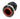 Vandal Resistant Illuminated Latching Switch - Black - 22/19mm - Orange Ring