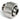 Phobya 19/13mm (1/2-3/4") Compression Fitting Straight G1/4 - Silver Nickel Plated