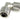 Phobya 13/10mm L-Hose Connector Knurled - Silver Nickel