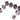 Monsoon Free Center Compression Fittings, 3/8" x 1/2" Six Pack - Black Chrome