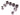 Monsoon Free Center Compression Fittings, 3/8" x 1/2" Six Pack - Black Chrome