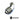 Bitspower G1/4 Black Sparkle Dual Rotary 45-Degree Compression Fitting-ID 7/16