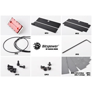 Bitspower Universal RAM Module Water Cooling Set For 6 Banks 6-DIMMs - Thumbnail 5