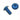 Button Head Cap Screw  M3 x .5 x 10mm - Anodized Blue Aluminum - Set of 4