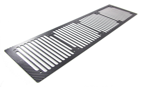 Phobya RadGrillz Stripes 3x120 Aluminum Black with 3D Carbon Fiber Trim - Thumbnail 3