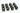 Monsoon Hardline Economy Compression Fittings, 1/2" x 5/8" 12-Pack - Matte Black