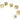 Monsoon Free Center Compression Fittings, 1/2" x 3/4" Six Pack - Gold