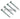 Fan Screws - #6 X 1 1/4"  - Stainless Steel - Set of 4