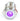 Vandal Resistant Illuminated Latching Switch - Silver - 22/19mm Purple Dot