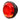 Barrowch Stop Plug Fitting - Gem Series (Black Base) - Blood Red Gem