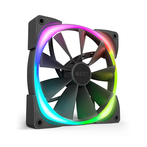 NZXT AER RGB 2 - 120mm - RGB LED - Fluid Dynamic Bearing - PWM Fan for Hue  2 - Single