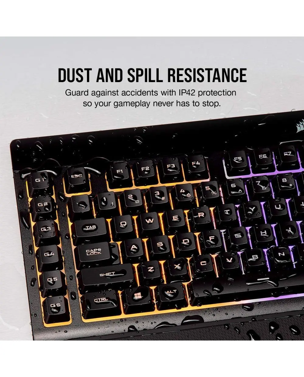 motto Villig oversætter Corsair K55 RGB Gaming Keyboard – IP42 Dust and Water Resistance  CH-9206015NA