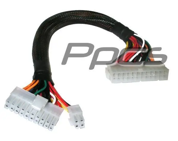 24 Pin Male to 24 Pin Female Internal PC PSU Power Adapter ATX Extension Cable 