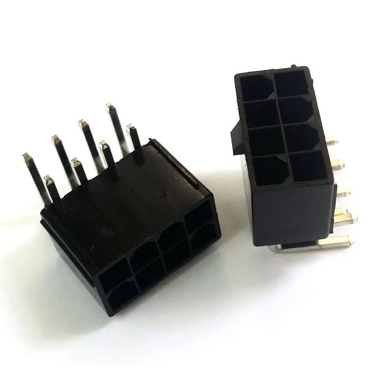 8-Pin CPU/EPS Male Header Connector - 90% Angled - Black MDY-CO233