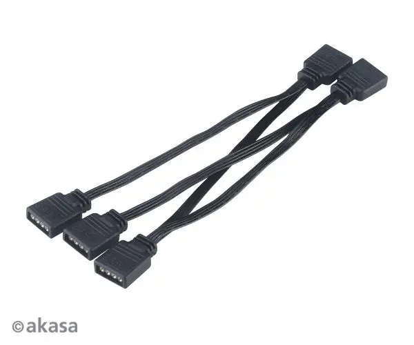 Akasa 4-in-1 RGB LED multiplier cable - AK-CBLD05-40BK