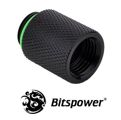 Bitspower G1/4 Black Sparkle IG1/4 Extender 4 Pack 