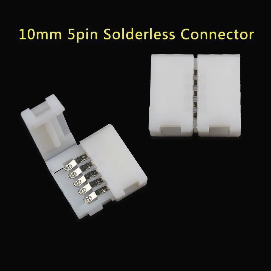 20 x 5 Pin 12mm RGBW 5050 LED Light Strip Solderless Connector Adapter