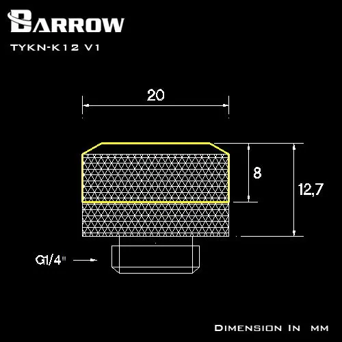 Barrow Compression Fitting - 12mm OD Rigid Tubing - White